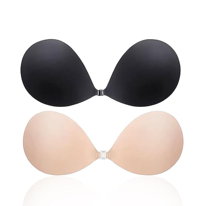Wisik enterprise Round Shaped Bra for women, girl Adhesive Bra Reusable Deep U-Shaped Sticky Bra Strapless Backless Breast Lifting Bra For Backless Off Shoulder Dress Heavily Padded