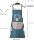 1 Pcs Waterproof Kitchen Apron for Women with Big Front Pocket Hand-Wiping Towel | Comfortable Wear-Resistant Chef Apron for Cooking | One Size Fits Most