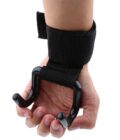 Weight Lifting Hooks, Hand Grip Wrist Straps for Deadlift, Powerlifting, Pull up bar, Solid Steel, Thick Padded Neoprene, Free Siz (Set of 2 PC)