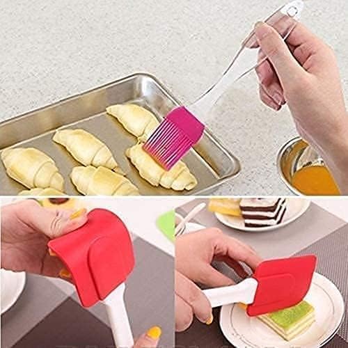 Heavy Oil Brush with Spatula Brush, Oil Brush and Spatula for Silicone Spatula and Pastry Brush for Cake Mixer, Decorating, Cooking, Baking and Glazing