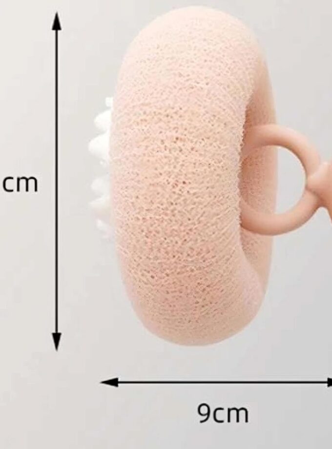 Round Loofah Scrubbing Brush – Exfoliating Body Scrubber with Soft Mesh for Shower & Bath(Round Loofah Scrubbing Brush)