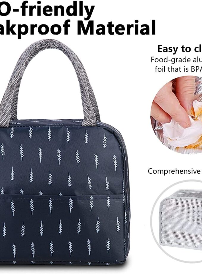 Nylon Insulated Lunch Bag for Kids School, Men, Women Office, Travel Tiffin Pouch for Lunch Box, Heat&Cold Insulated Storage Bag