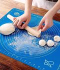 Silicon Fondant Rolling Mat or Silicone Baking Sheet Large with Measurements Stretchable for Kitchen Roti Chapati Cake Pad