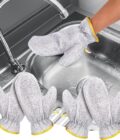 Wire Dishwashing Gloves I Multipurpose Steel Washing Rags I Heat Insulation Anti-Hot Waterproof & Durable Reusable I Non-Scratch Glove for Kitchen Sinks Pots Pans Cleaning